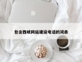 扬州包含西峡网站建设电话的词条